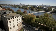 Holbeinsteg Bridge In Frankfurt