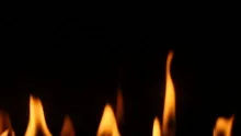 Fireplace burning close up