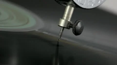 Vintage Gramophone Playing A Record