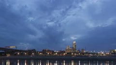 4K Time Lapse Omaha Skyline Twilight