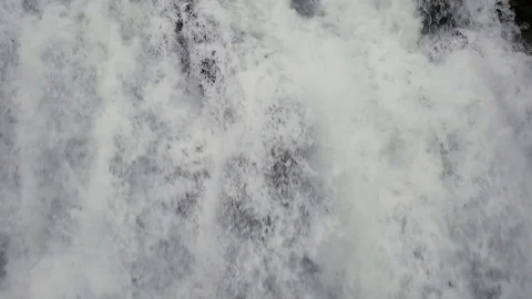 Slowmotion Gullfoss Waterfall Close Up