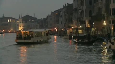 Vaporetti On The Canale Grande In Venice