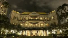 Raffles Hotel At Night Zoom-Out