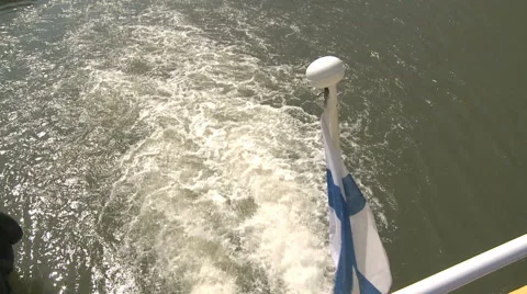 Water Wake Of Small Passenger Boat