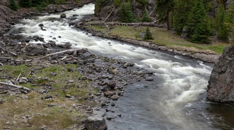 4K Time Lapse Rough Yellowstone River