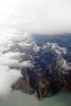 Aerial view on the Swiss alps