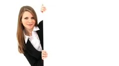 Surprise Appearance Woman Signboard