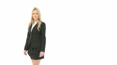 Blue Sales Statistic Prensented By Business Woman