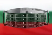 Server Country Concept with Flag of Bulgaria