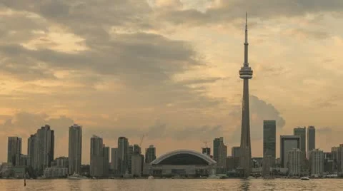 Timelapse Toronto Skyline Sunset