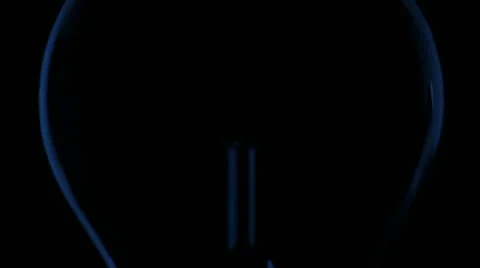 Lightbulb Glowing Blue Outline
