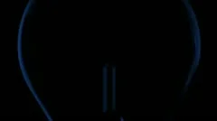 Lightbulb Glowing Blue Outline