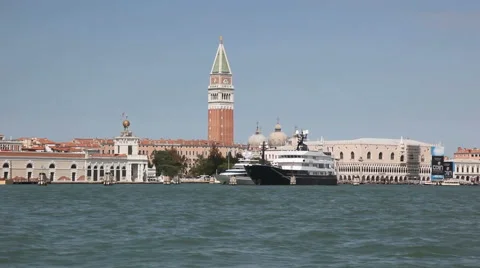 Piazza San Marco With Campanile And Doge Palace Seen From The Canal
