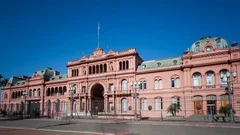 4K Timelapse Casa Rosada Buenos Aires Zoom Out (Editorial)