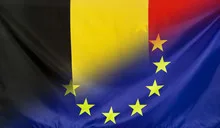 European Flag merged with Flag of Belgium