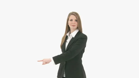 Red Sales Statistic With Presenter Defocused