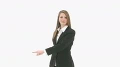 Red Sales Statistic With Presenter Defocused