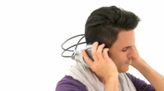 Tilt Shot Man Listens To Music