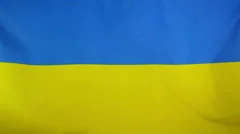 Slowmotion Real Textile Flag Of Ukraine