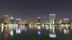 4K Time Lapse Zoom Out Orlando Skyline Sunrise