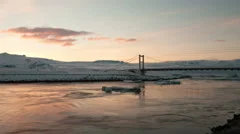 4K Time Lapse Jökulsarlon Sunset