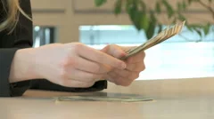 Counting Dollar Banknotes