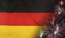Germany Flag Firework real fabric