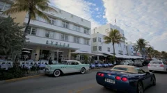In This Time-lapse View Cars Passing Through Ocean Drive
