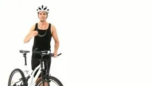 Man with bicycle