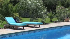 Swimming Pool With Beach Chairs