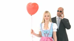 Bodyguard Of Young Woman Looking Around