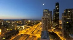 Seattle Sunrise Interstate Traffic