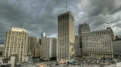 Detroit Downtown Sunset