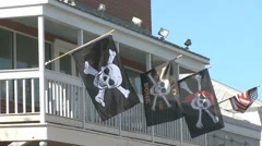 Pirate Flags On Balcony