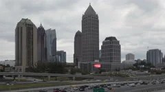 4K Time Lapse Close Up Atlanta Skyline