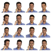 Compilation businessman talking on mobile