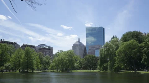 4K Time Lapse Boston Public Garden Zoom In