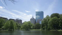 4K Time Lapse Boston Public Garden Zoom In