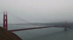 4K Time Lapse Golden Gate Bridge With Fog Close Up