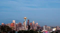4K Time Lapse Seattle Skyline Fireworks