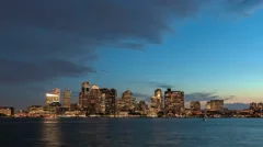 Time Lapse Boston Skyline Night
