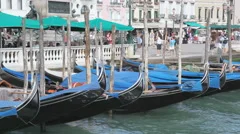 Scenery With Gondolas In Venice