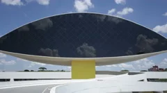 4K Time Lapse Zoom Out Eye-Shaped Monument
