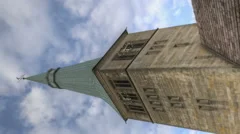 Vertical Timelapse Church Of St. Nikolas In Hameln, Germany