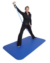 Woman weightlifting fitness expander