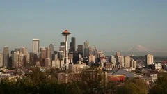 4K Timelapse Seattle Evening (Editorial)