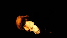 Slowmotion of blazing fire flames