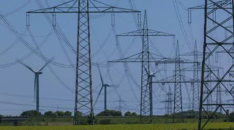 Wind Turbine And Power Lines