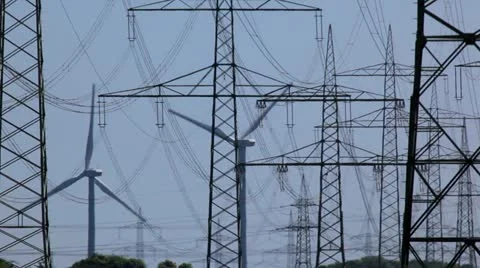 Wind Turbine And Power Lines