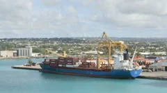 Timelapse Freighter Loaded In Barbados
